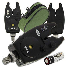 NGT Carp Fishing VX2 Black Bite Alarm with Volume and Tone Control