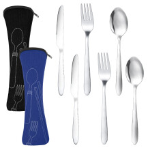 Dacitiery 2 Set Camping Cutlery, Stainless Steel Cutlery Set with