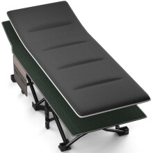 OVERMONT Oversized Folding Camping Beds with Cushion - Extra Wide Portable Folding Cot for Adults with Carry Bag for Outdoor Travel Home Office Nap