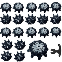 Xelmorant Golf Shoe Spikes — 20 PCS Black Durable TPU Replacement