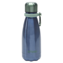 Smash Stainless Steel Single Wall 400ml Water Bottle with Carabiner, Blue/Green