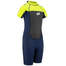 Osprey Origin 3mm Wetsuit, Kids Shortie Summer Wetsuit, Boys and Girls Short Sleeve Wetsuit Neoprene, Yellow, LX Tall