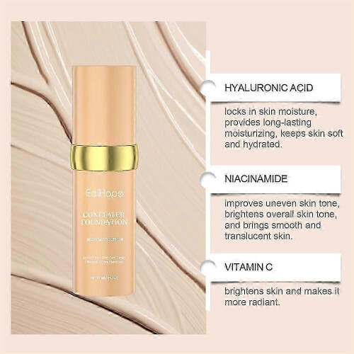 Eelhope Moisturizing Foundation, Hydrating Lightweight Skincare Foundation 2