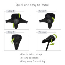 RONUX Narrow Bike Seat Cushion, Memory Foam & Gel Extra Comfort Pad