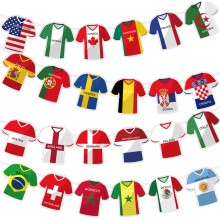 49 Pcs World Cup Football 2026 Bunting Banner Jersey Shape Flags