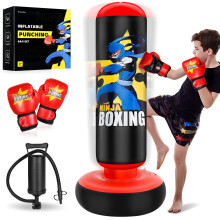 Punching Bag for Kids, Kids Boxing Set with Boxing Gloves 66" Large Inflatable Punching Bag,Gifts for Boys & Girls Age 5-12 for Practicing Karate, Ta
