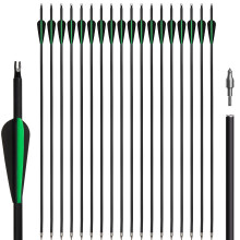 NorthSpoor 18 Pcs Archery Carbon Arrow Set, 30 Inch with Removable Arrows