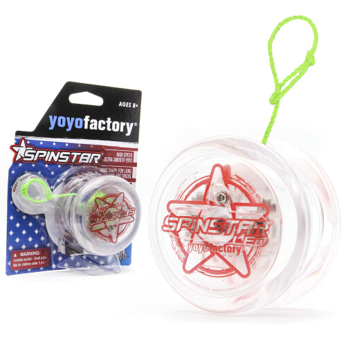 YoyoFactory Spinstar LED Yo-Yo - Light Up Responsive Starter Yoyo - Red 2