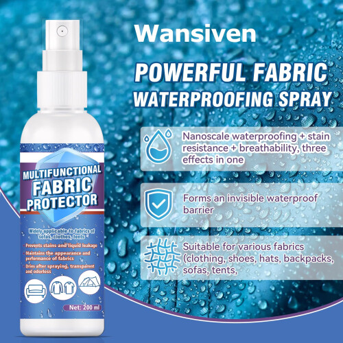 Wansiven Waterproof Spray, Fabric Waterproofing Spray 200ml, Powerful 1