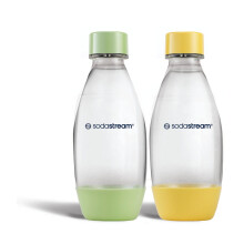 SodaStream Plastic Bottle | 0.5 L | BPA-Free | Green & Yellow | Pack of 2