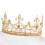 (Silver Sharp Spear White Diamond) Personalized Sharp Spear Retro Crown Gold Water Diamond King Crown Power Queen Headpiece Adjustable Size 2