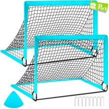 CATCHLUCK Football Goals for Kids Football Nets for the Garden Pop Up Goal Set Outdoor Goal Post with Carry Bag
