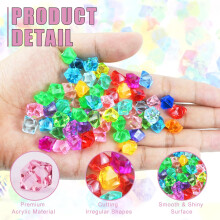 200Pcs Pirate Jewels Treasure, Acrylic Diamond Gems Jewels, Childrens Crystal Acrylic Gemstones, Kids Play Gems Ice Rocks Gems, Multicolor Gemstones