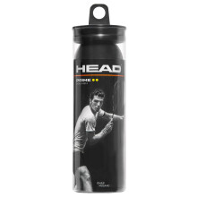 HEAD Unisex Adult Prime 3-Ball Tube DYD Tube Of 3 Squash Balls - Black, one size
