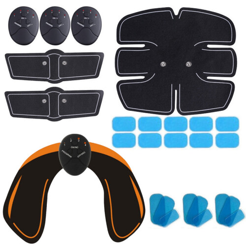 (E) Smart EMS Ab Sticker Trainer | Lazy Abdominal Muscle Device Kit 1