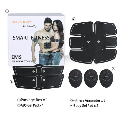 (C) Smart EMS Ab Sticker Trainer | Lazy Abdominal Muscle Device Kit 2