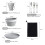 6 in 1 Foldable Storage Camping Mess Kit for Travel, Camping, Picnic, 6