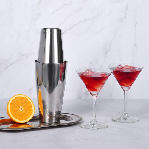 (E) Professional Stainless Steel Boston Cocktail Shaker Set Complete Bar Bartender Kit 2