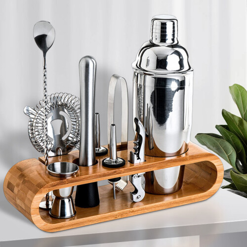 (B) Stainless Steel Cocktail Shaker Set Bar Tools Bartender Kit 2