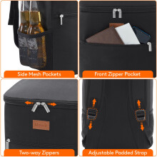 Lifewit 21L 30-Can Soft Cooler Backpack Bag with Hard Liner, Large Insulated Picnic Lunch Box Soft-Sided for Camping/BBQ/Family Outdoor Activities, B