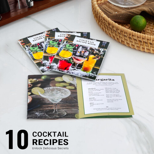 (A) Stainless Steel 10-Piece Cocktail Shaker Set | Home Bar Tool Kit 2