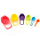 (Black) Colorful PP Plastic Kitchen Coffee Measuring Spoon Set – Foldable Baking Cup, 6-Piece Kit 5