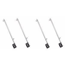 4pcs 14 Inch Flag Pole Holder Stainless Steel 7/8 Inch 1 Inch Rail Mount for Boat/Yacht