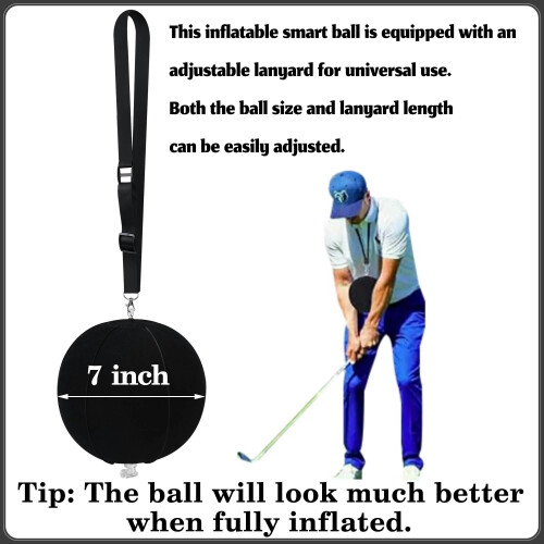 cakefly Golf Swing Trainer Smart Ball, Inflatable Posture Correction 2