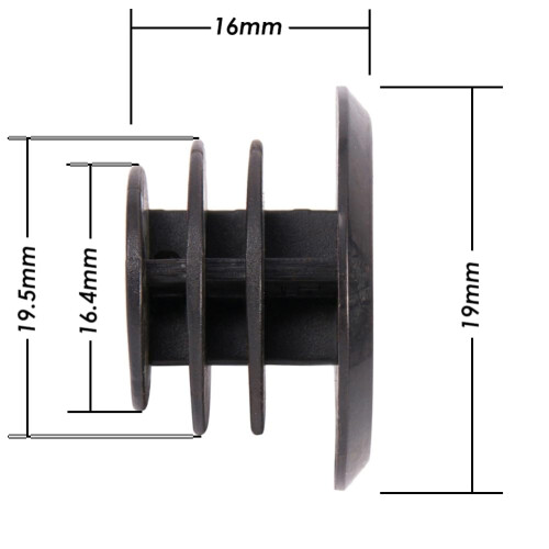 TPC Bicycle Handlebar End Bar Cap Plugs Set of 4 (Black) 1