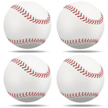 Hnjindong 4 Pack BaseBall Standard 9 Inch, Practice Baseballs Rubber Leather Baseball for Practice & Games, Ball Training Baseball for Outdoor Sports