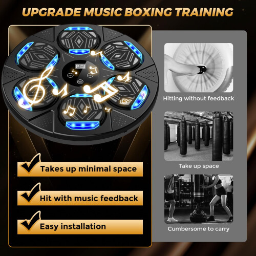 LOLBOX Bluetooth Music Boxing Machine with LED Lights and 7 Speed Modes 2