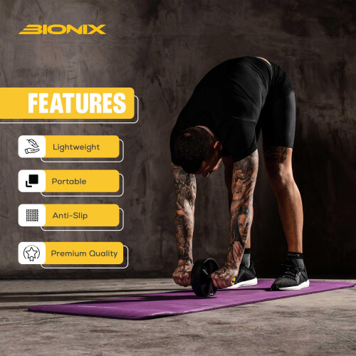 Bionix Ab Roller Exercise Wheel - Gym Roller Ab Exercise Equipment for Core Stre 2