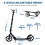 Kick Scooter, 2-Wheel Foldable Adult Scooter with Adjustable 3