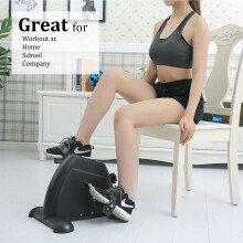 Holdfiturn Mini Pedal Exercise Bike, Pedal Exerciser, Under Desk Bike, Mini Stepper with LCD Screen Display, Adjustable Resistance Cycle Bike, Portab