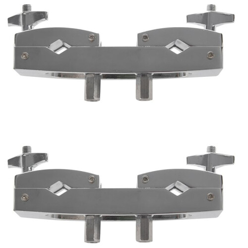 2X Metal Connecting Clamp Holder Bracket Percussion Drum Set for Cowbell Accessory