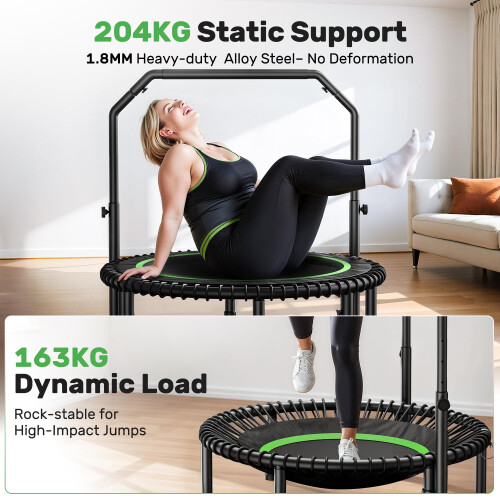 B BCAN 40'' Rebounder Trampoline for Adults, 204kg Foldable Mini 2