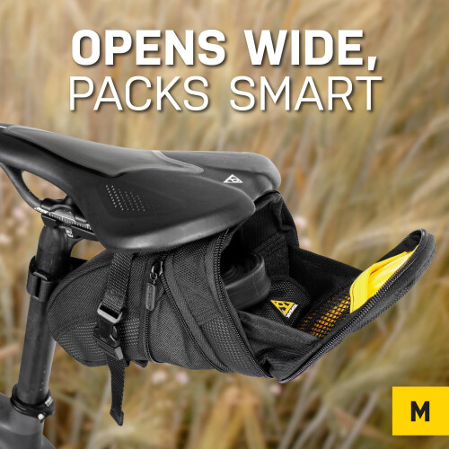 Topeak Aero Wedge Pack Saddle Bag, Strap Fit, Medium, Black 2