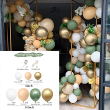 (Olive Green Platinum Set) Kit de guirlande de ballons vert olive rétro, ensemble de décoration de fête vert poudré pour anniversaire