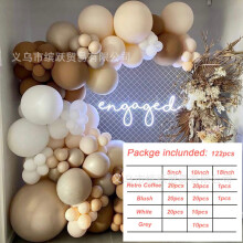 ((122pcs) Single Layer) Ensemble de guirlandes de ballons rétro marron café, kit de décoration pour fête d'anniversaire vert avocat nude