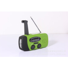 (Green) Radio di emergenza multibanda a manovella solare NOAA per avvisi meteo e kit di preparazione alle calamità all'aperto