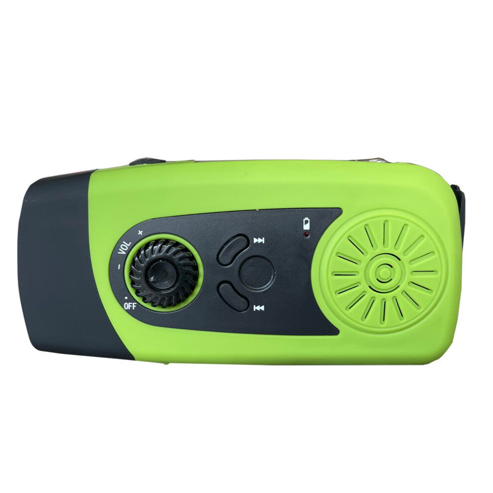 (Green) Zoomable Led Solar Radio & Hand-Crank Generator Emergency Mobile Charger Green 4766973192987