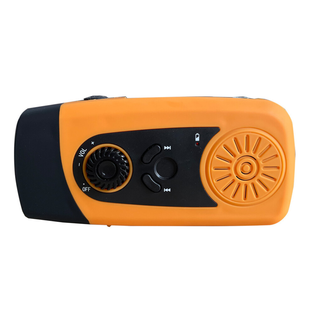 (Orange) Zoomable Led Solar Radio & Hand-Crank Generator Emergency Mobile Charger Orange 4766973192963