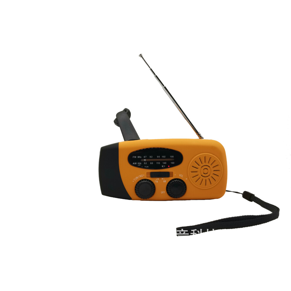 (Orange) Emergency Noaa/Am/Fm Radio With 3Led Bright Flashlight Solar Hand-Cranked Disaster Survival Kit Orange 8274093240120