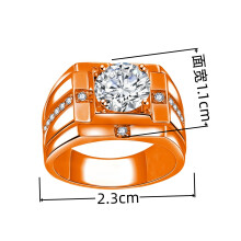 (Rose Gold, US size 11) Dominant Businessman's Bold Men's Ring