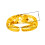 (Golden Color, B) Elegant Silver Diamond Wide Bracelet, Open Cuff Water Cube Ring Set 1