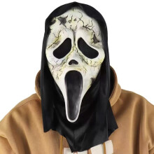 (1) Maschera da fantasma Scream 6 con teschio, kit per costume da fantasma per feste horror.