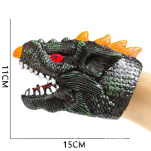 (Small flame dragon) Dinosaur Hand Puppet Glove Soft Rubber T-Rex Triceratops Shark Simulation Animal Model Street Stall Shark Arm Toy