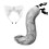 (Fox) Halloween Fox Tail Headband Adjustable Plush Ears Cosplay Costume Kit 1