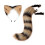 (White) Halloween Fox Tail Headband Adjustable Plush Ears Cosplay Costume Kit 5