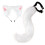 (White) Halloween Fox Tail Headband Adjustable Plush Ears Cosplay Costume Kit 1